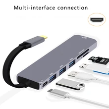 Universal Type C Hub 3 USB with SD / Micro SD Card Reader + USB-C Charger PD for MacBook Pro 3 USB ports and SD/TF card usb c hub with sd micro sd card reader for macbook 12 inch