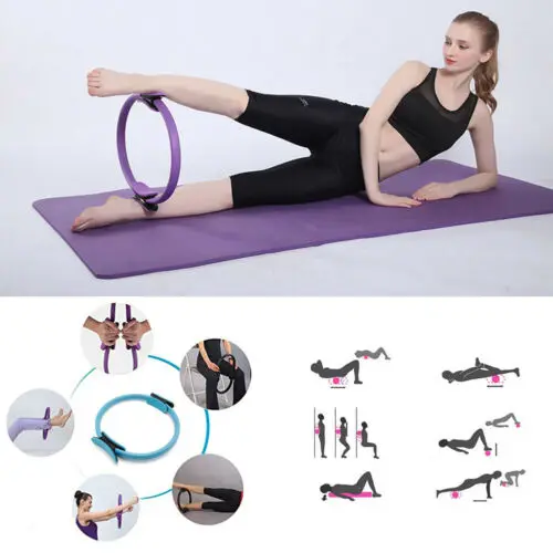 Resistance Pilates Rings Magic Circle Body Sport Fitness Weight Exercise Gymnastic Aerobic Fitness Wheel Handle Yoga Kit Ring yoga circle pilates ring