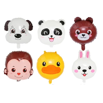 

18inch animal balloon Kids birthday party decoration animal head monkey duck dog bear rabbit panda balloon baby shower supplies