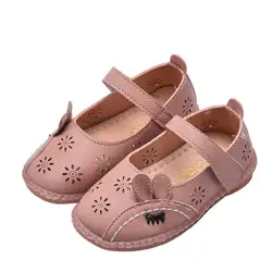 Xinfstreet обувь для девочек размер 21-30 милый кролик детская обувь для девочек однотонная мягкая кожа малыш детская обувь принцессы Девушка