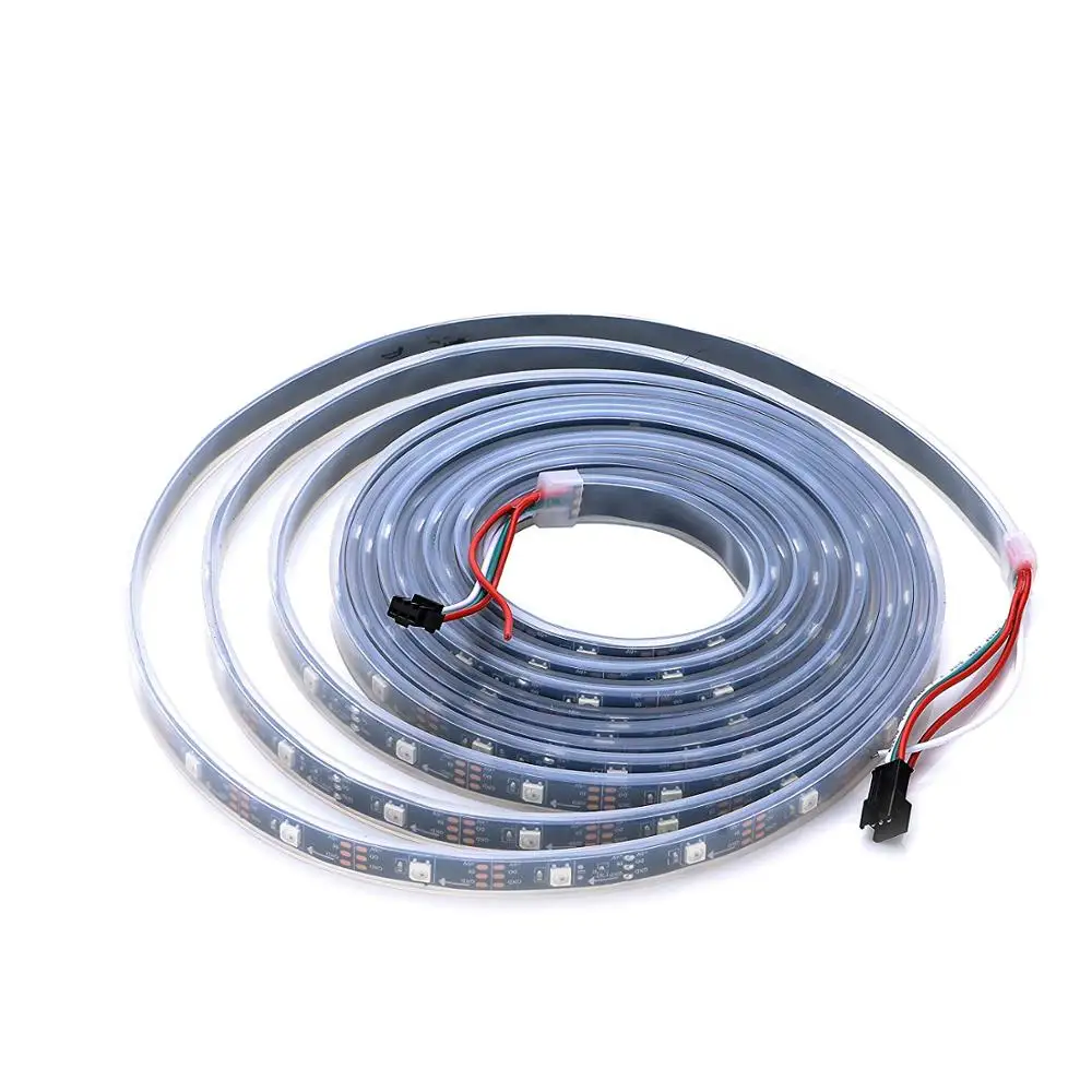 WS2812B Светодиодная лента 5050 RGB Водонепроницаемая ledstrip ws2812 5M программируемая мечта