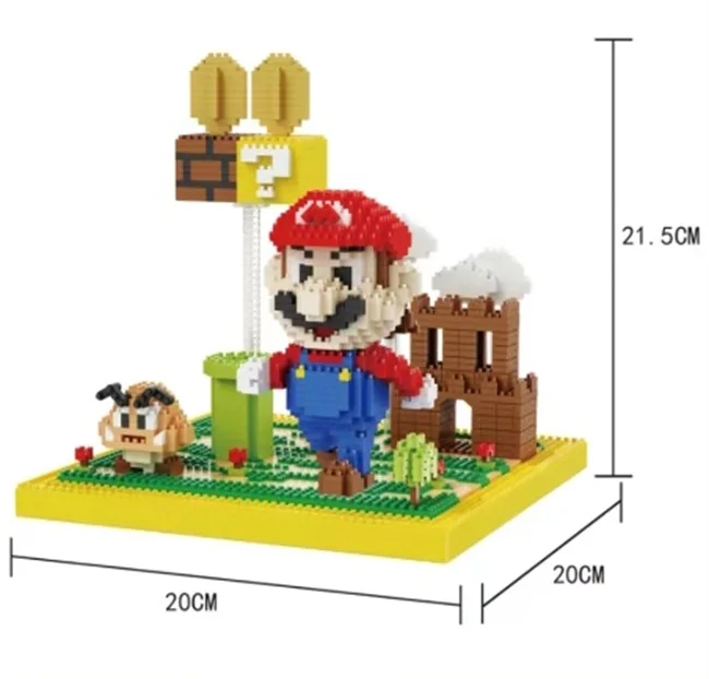 Balody мини блоки мультфильм строительные игрушки Марио сборки для детей Juguetes аукциона аниме модель Луиджи детские подарки 16031 - Цвет: 16031 no box