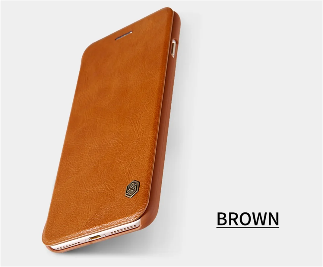 iphone 8 plus wallet case For iphone 7 8 Flip Case iphone 7+ 8+ PLUS Cover Nillkin Qin Vintage Leather Card Pocket Flip Cover For iphone 8 Phone Bags iphone 8 leather case