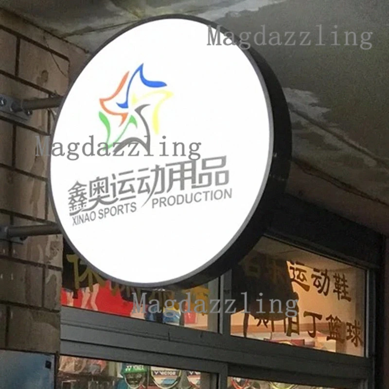 Buy Outdoor Advertising Round LED Light box / Circular Projecting Lightbox