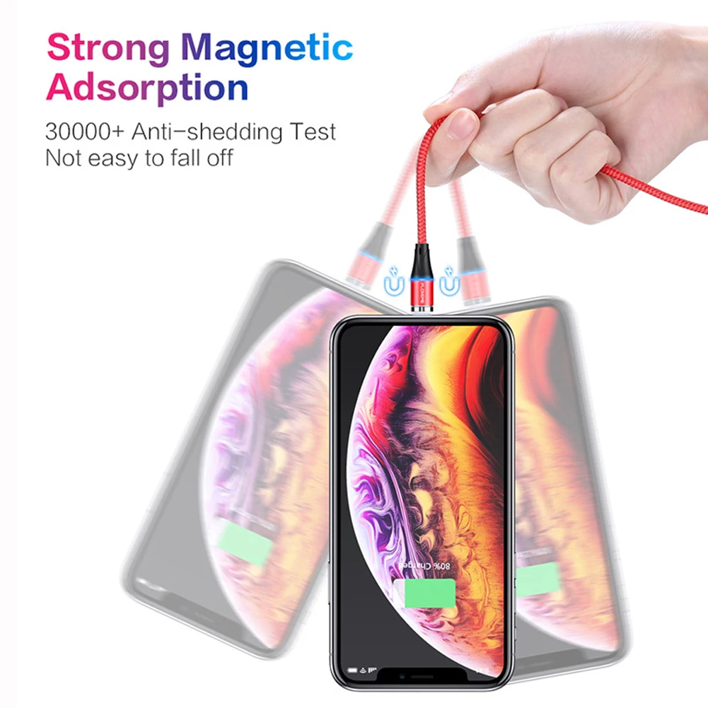 Магнитный зарядный кабель для Huawei P30 Pro 5A USB Type C Samsung S9/S10 Plus Xiaomi быстрое зарядное