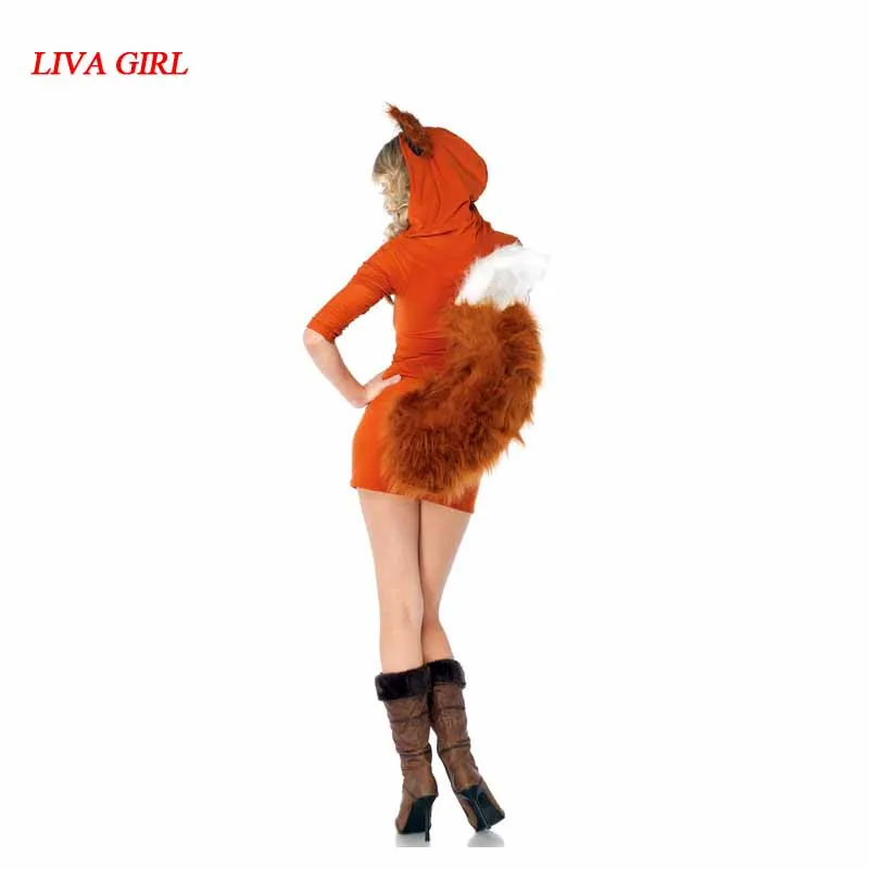 Женский костюм лисы для взрослых Хэллоуина с животным|fox costume|costume for womenadult fox costumes |