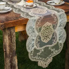 CFen A's Lace Table Runner Princess Home Table Cover Fabric Wedding Table Runner Hotel 1pc