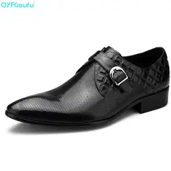 QYFCIOUFU/итальянские мужские туфли-оксфорды из натуральной кожи, деловые свадебные туфли, Мужские модельные туфли с острым носком, туфли с