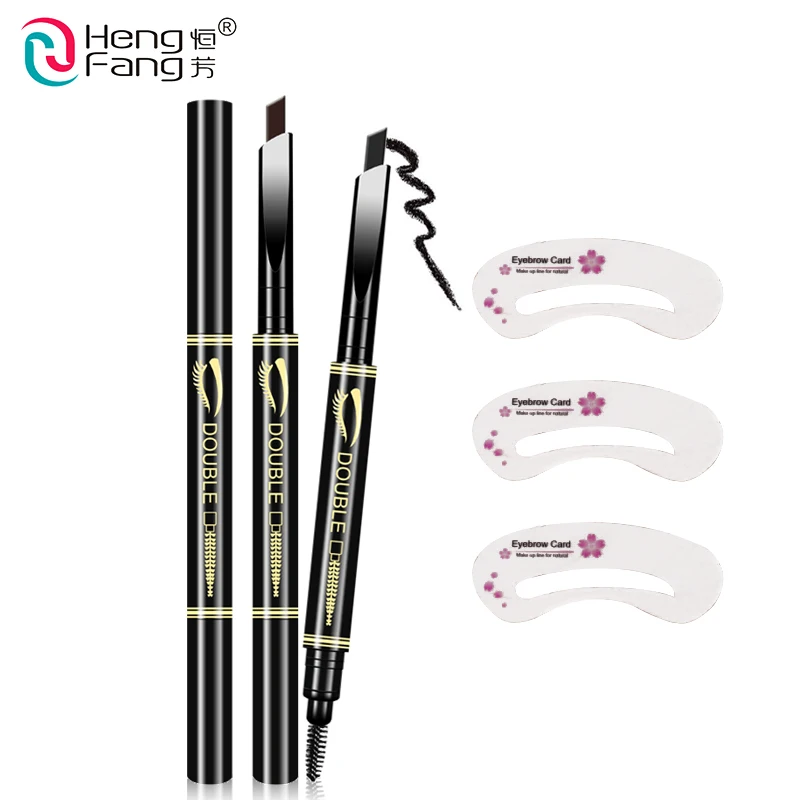 

Long-lasting Double-headed Eyebrow Pencil +Eyebrow Mould Soft and Smooth Fashion Eye brow 0.12g Makeup Brand HengFang #H6511