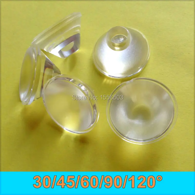 

300Pcs Box 20mm 30 45 60 90 120 Angle LED 1W 3W Power Lens Frosted Atomized Foggy Blur Lenses For LED Lamp Reflector Collimator