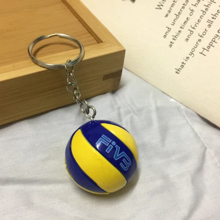 150 шт./лот 3,8 см мини ПВХ волейбольный брелок Спортивная брелок автомобильный мяч брелок для ключей кольцо женский брелок Рождественский подарок - Цвет: Color 1