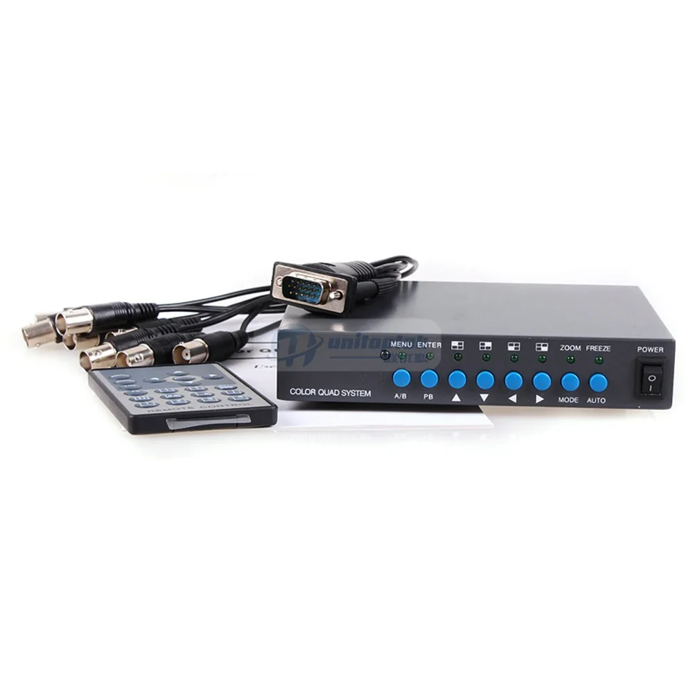 8CH VGA OUT цифровой цвет видео Quad сплиттер процессор BNC коммутатор для CCTV системы