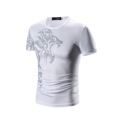 Fashion Slim Dragon Printing Atmosphere T-Shirt Summer High-end Men's T-shirt Plus Size T Shirt Men Fashion Slim Dragon Printing Atmosphere T-Shirt Summer High-end Men's T-shirt Plus Size T Shirt Men