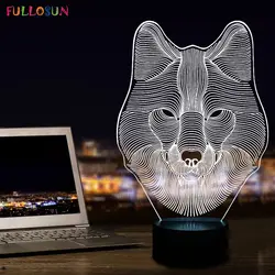 Забавные 3D трехмерная Ночник LED ночные огни с животных Медведь Форма Настольная лампа как детская комната лампы