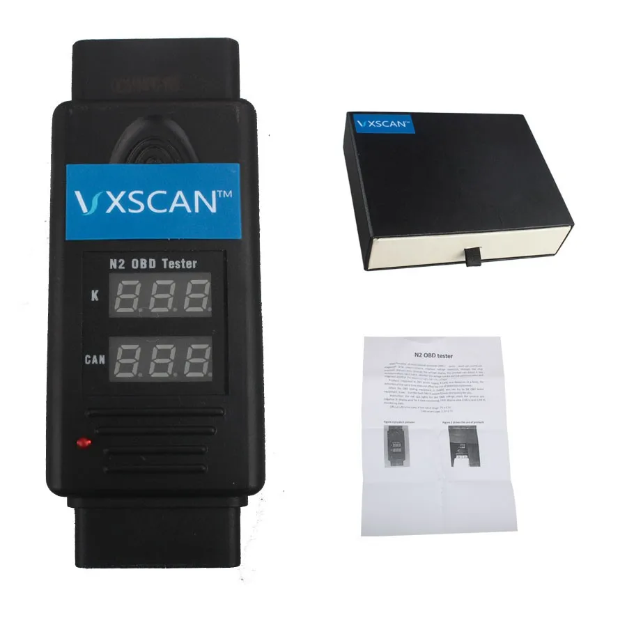 VXSCAN N2 тестер OBD для K и CAN Тест линии и CAN H CAN L тест OBDII-совместимый с мотоциклом, автомобилем и грузовиком