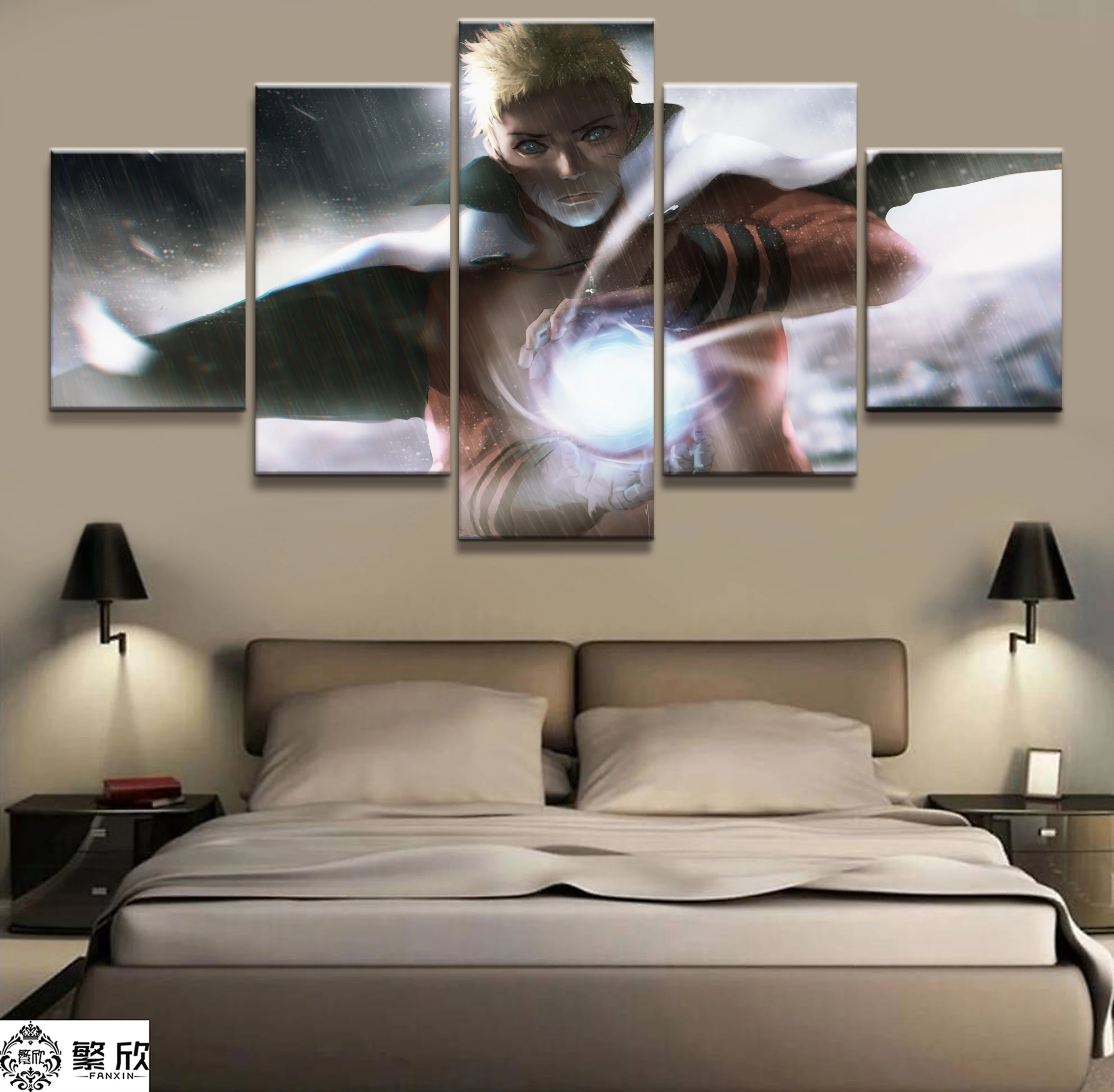 

Home Decor Modular Canvas Picture 5 Piece Naruto Animation Painting Poster Wall For Home Canvas Painting Wholesale