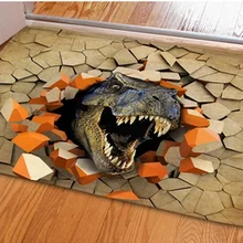 60*40 см 3D с принтом динозавра ковер мягкие Фланнер коврики для ванной для Спальня Гостиная двери напольный, для коридора коврики