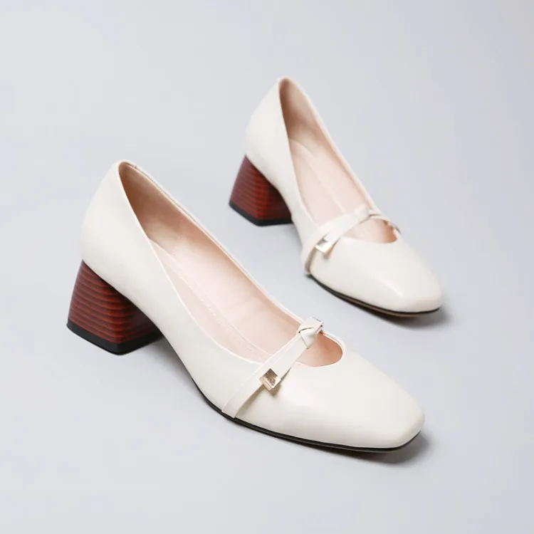 Verano Cuadrado {zorssar} marrón Vestir Cuero Boda Beige Las Pie Tacón Bombas Del Mujeres Zapatos 2018 Dedo De Zapatos Alto Mujer Genuino zzwxRr5qP