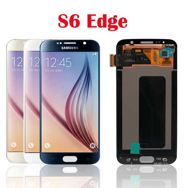 

ORIGINAL 5.1'' Display Super AMOLED for SAMSUNG Galaxy s6 edge LCD + Frame G925 G925F G925I Touch Screen Digitizer Replacement