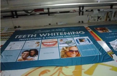 

Dye Sublimation Print Polyester Fabric Banner With Pocket/Grommets
