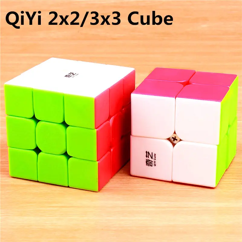 

QIYI 2x2x2 and 3x3x3 magic speed cube stickerless professional QIDI and Warrior puzzle cubo magico educational toys for children