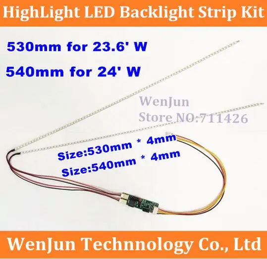 bilder für 25 STÜCKE 23,6 "530mm 25 STÜCKE 540mm 24" einstellbare helligkeit led-backlight streifen kit, Update zoll LCD ccfl LED-backlight bilder für 25 STÜCKE 23,6 "530mm 25 STÜCKE 540mm 24" einstellbare helligkeit led-backlight streifen kit, Update zoll LCD ccfl LED-backlight