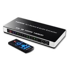 UHD 5×1 HDMI Switch Audio Extractor 4K 1.4 HDMI Switch 5 Port With ARC & IR 7.CH HDMI Switch Remote For PS3 PS4 Apple TV HDTV