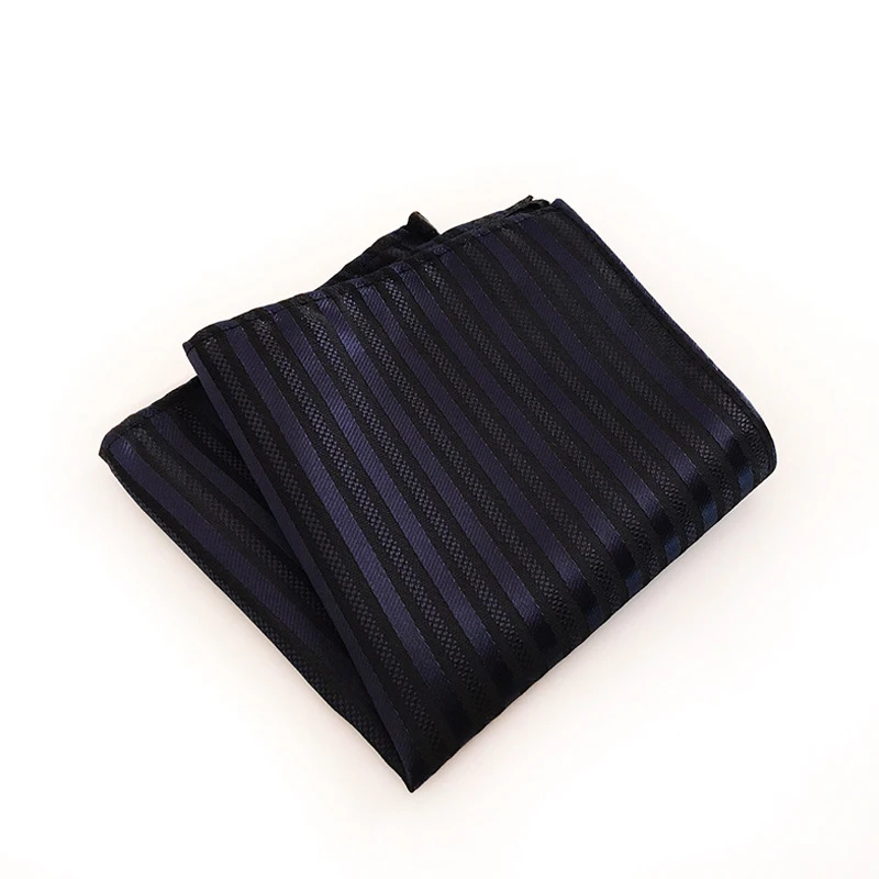 Классический платок Полосатый плед квадратный карман полотенце Свадьба Hankies для