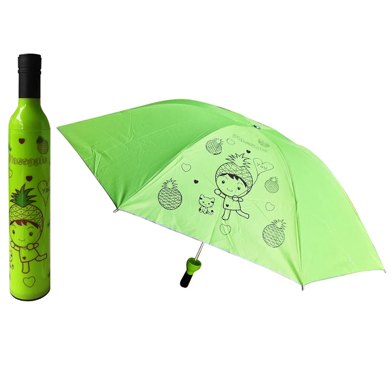 Разноцветный складной зонт для бутылки вина, ультратонкий светильник, зонт, Женский Зонт от дождя для мужчин, креативный дизайн, зонтик - Цвет: Style 11