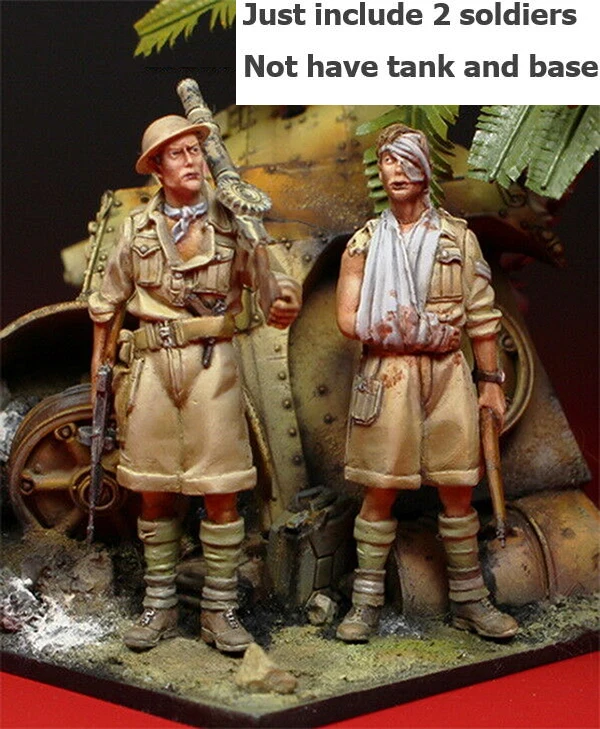 Разобранный 1/35 Британский (2 фигурки) не имеет резервуара стоячий солдат