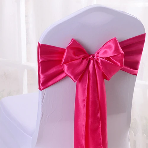 Регулируемый галстук-бабочка ленты декоративные пояса для стула аксессуары банкетное сиденье декоративные пояса для свадьбы поставка крышка стула бант - Цвет: Rose red