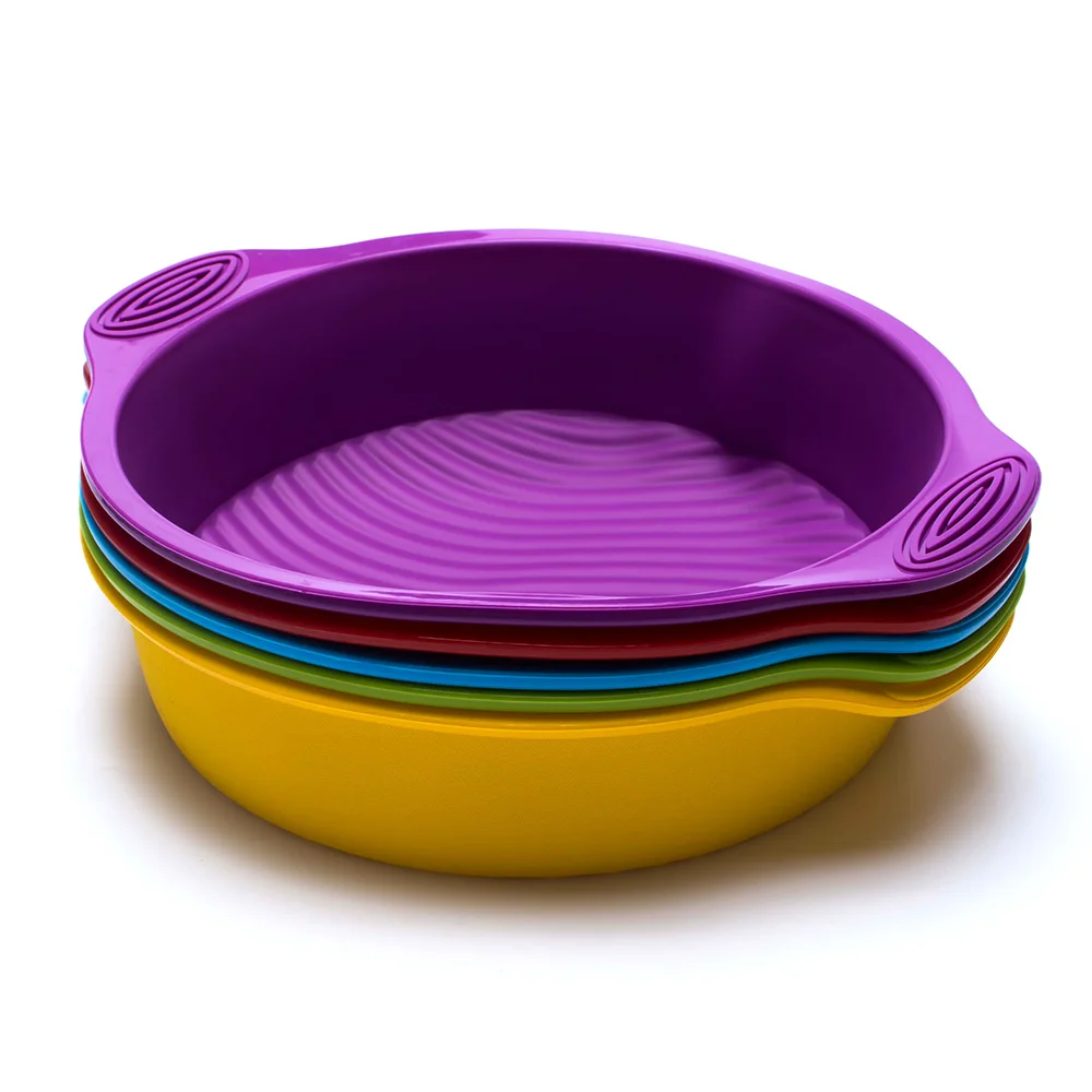 

9 inch DIY Round Shape 3D Silicone Cake Mold Baking Tray Tool Durable Non-toxic