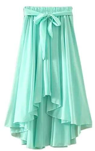 Женская летняя юбка на заказ, большие размеры, 3XS-10XL, асимметричная элегантная богемная юбка с бантом, гигантская шифоновая, длинная, Пляжная, высокая низкая юбка