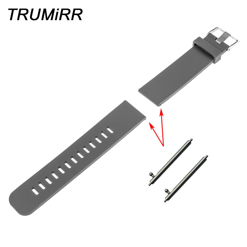 Rubber Watchband + Quick Release Pins for Omega Men Women Watch Band