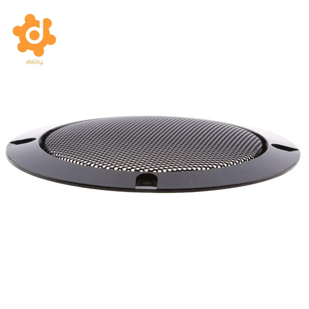 4 Inches Speaker Grills Cover Case with 4 pcs Screws for Speaker Mounting Home Audio DIY - 124mm Outer Diameter Black