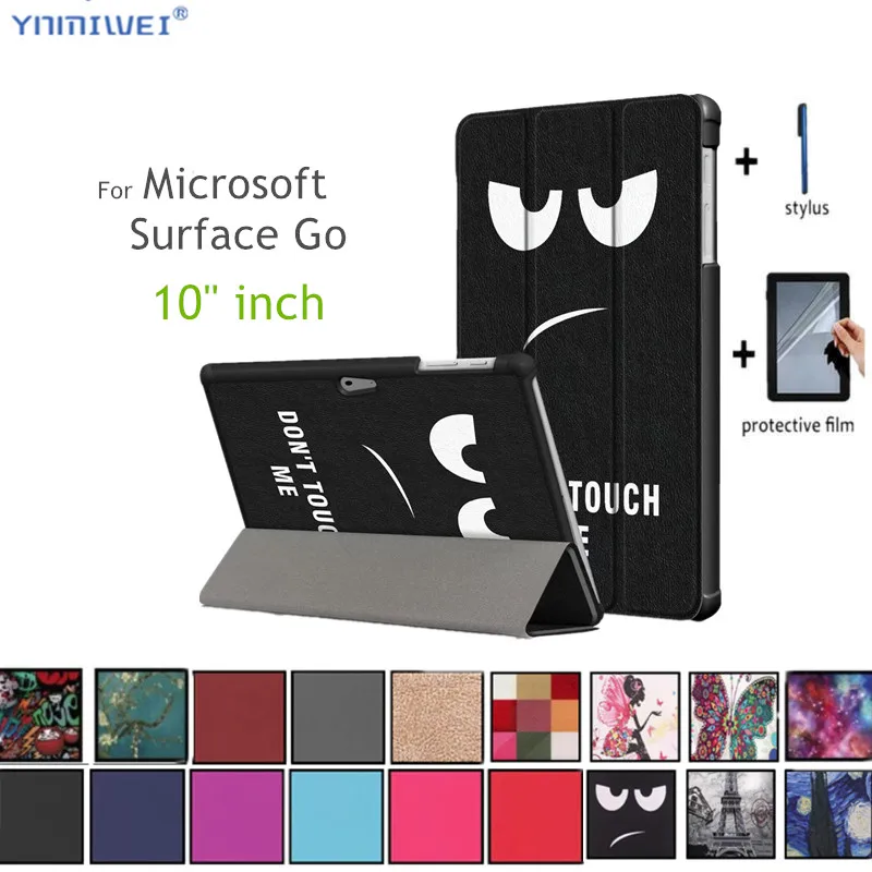 

Stand Case For Microsoft Surface Go 10 inch Cover Luxury PU Leather Keyboard Tablet Protective Shell Funda For Surface Go + Film