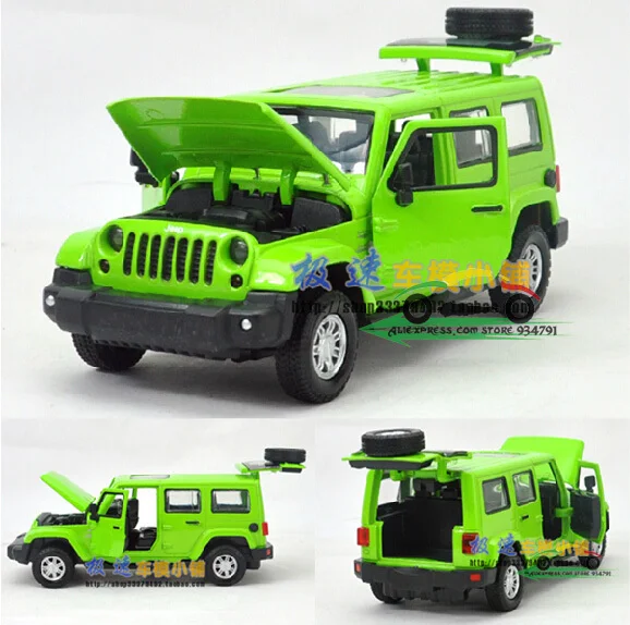 132 Alloy Family U.S. JEEP Wrangler Four Door Pull Back Acousto Optic