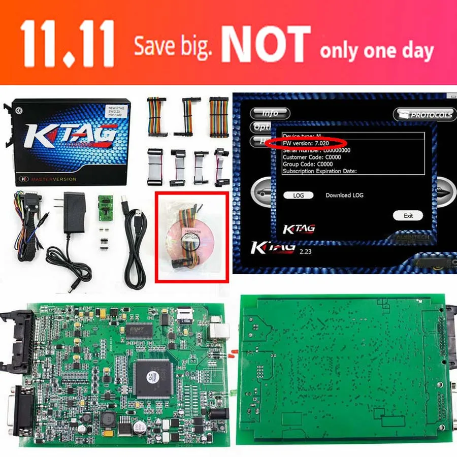 KTAG K-TAG V2.23 прошивки V7.020 ECU инструментов программирования тюнинг мастер версия с