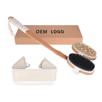 

Dry Brush Exfoliating Bath Massage Brush Natural Mane Shower Cleaner Remove Dead Skin And Toxins with custom logo