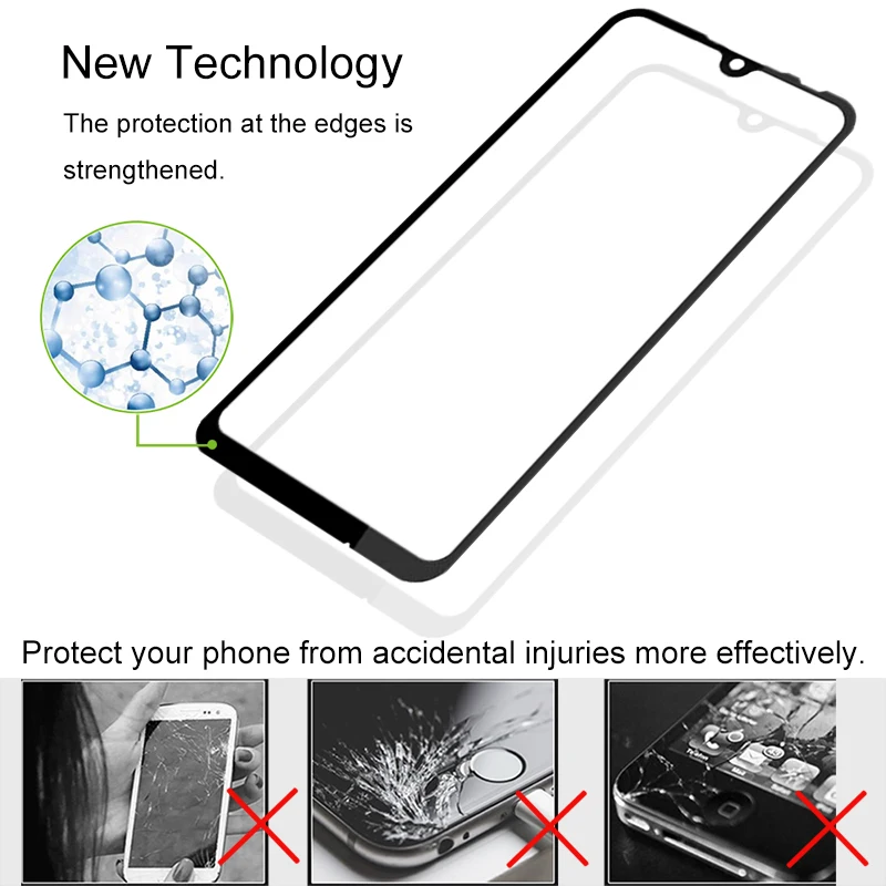 2 шт Полное покрытие из закаленного стекла для Xiaomi Redmi Note 7 Pro защита экрана на защитное стекло чехол для Redmi Note 7Pro пленка