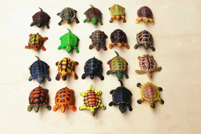 

The simulation model pvc figure toy marine animals tortoise / turtle / snapper / trunk turtle odor-free environment 16pcs/set