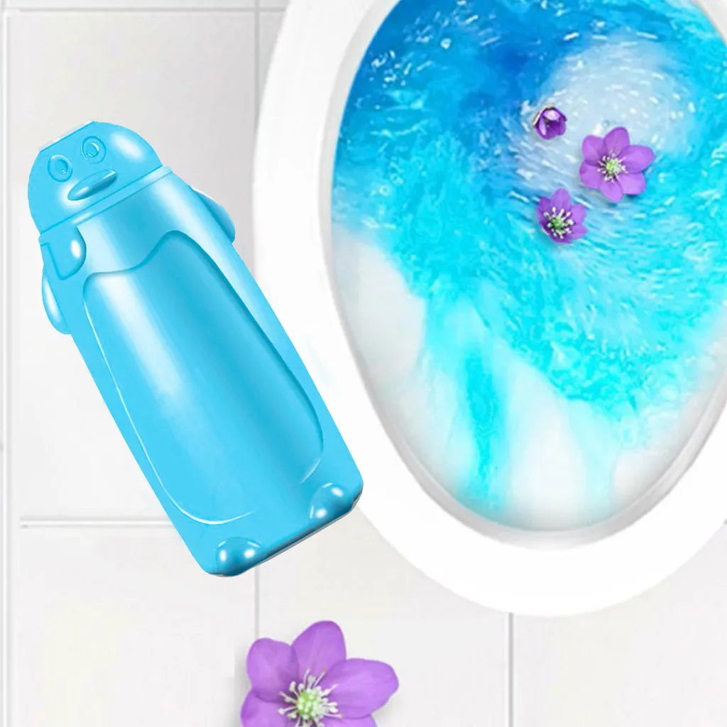 Потрясающий автоматический очиститель для туалета, Волшебная смывная бутылка, помощник, синий пузырь, товары для уборки дома