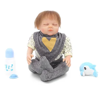 

Reborn baby boy silicone dolls 20"50cm soft touch cloth body newborn alive doll for child gift bebes reborn menino