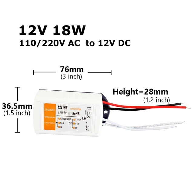 LED Netzteil Konstantspannung / 12V DC / 72W