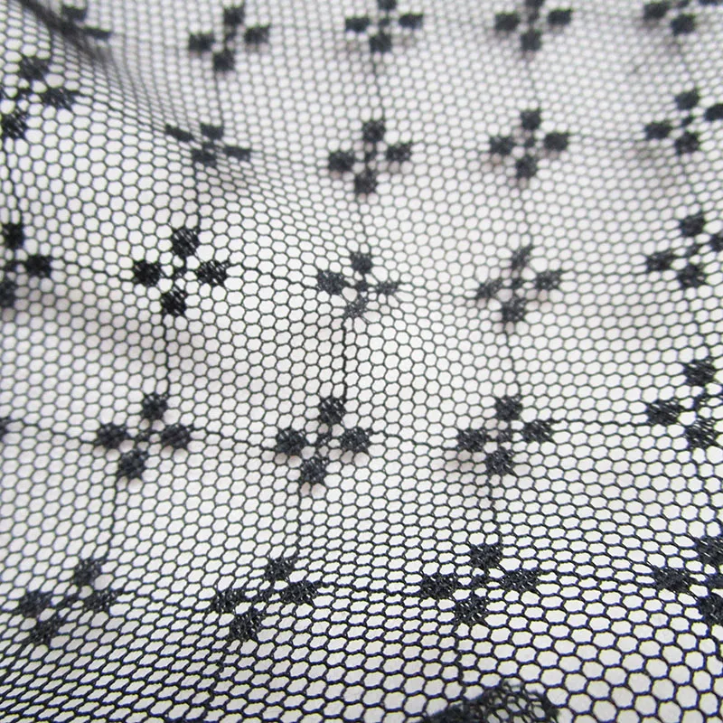 

90cm*150cm new fashion hollow sexy lingerie lace mesh fabric t shirt women long skirt apparel net fabric sewing curtain cloth