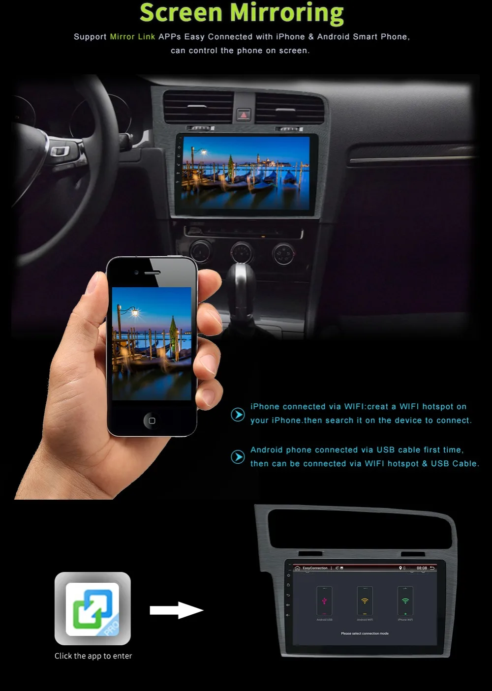 Best Bosion 2din 10.1"screen Car DVD Player For Volkswagen GOLF 7 2013 2014 2015 2016 with Navigation Car Stereo Audio GPS Radio 8