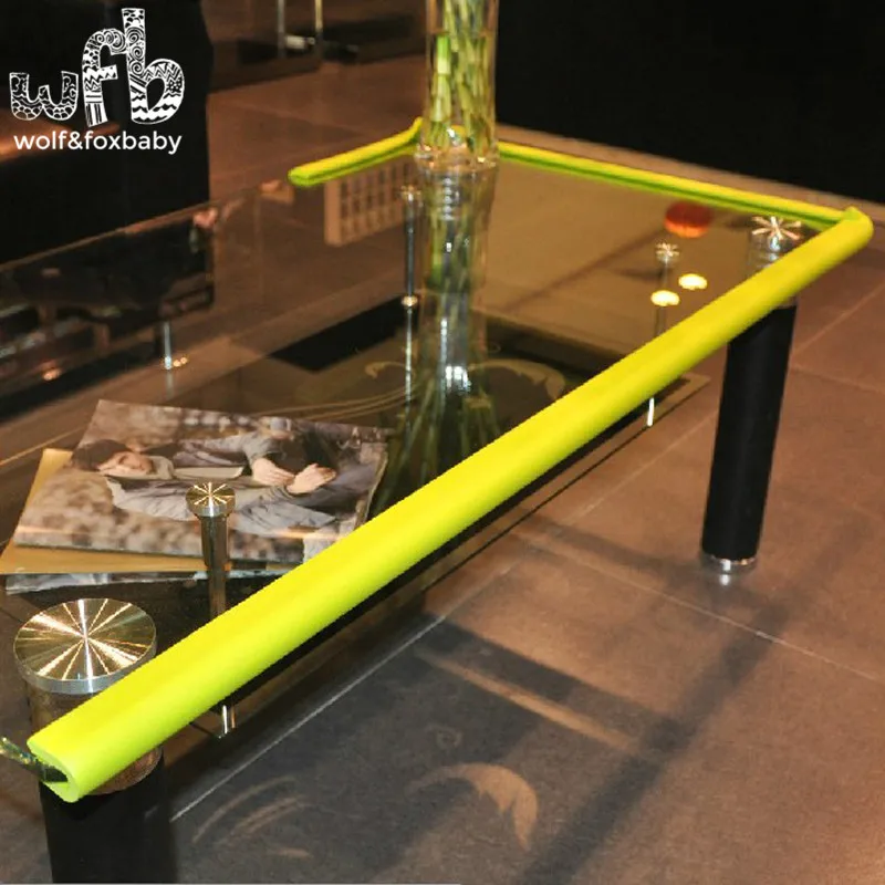 Murah New Gratis Pengiriman 2 m Bayi bumper jalur Bayi Keselamatan Pojok pelindung Tabel Ujung Pojok Cushion Jalur dengan 3 M Sticker u jenis