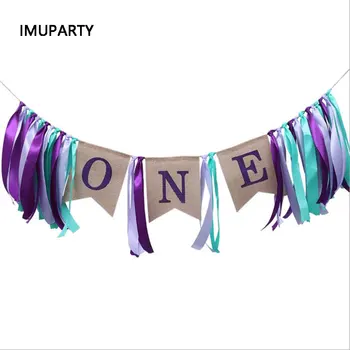 

2M Long One Tissue Tassels Garland Kids 1st Birthday Party Decorations Mermaid Theme High Chair Banner Decor
