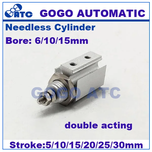 

GOGO Pin cylinder CJP2B CDJP2B smc type double acting type bore 6mm/10mm/15mm stroke 5/10/15/20/30mm small pneumatic cylinder