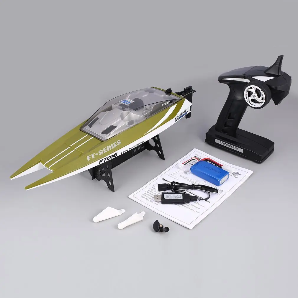 Новое поступление Feilun FT016 2,4 г 4CH водостойкий RC лодка высокая скорость 28 км/ч гоночный пульт дистанционного управления лодка летняя игрушка